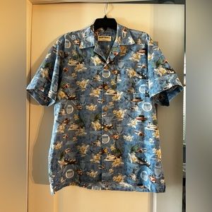 Kamp Shirt Vintage‎ shirt Sz Medium blue.  100% cotton